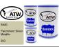 Preview: Saab, Parchment Silver Metallic, 293: 500ml Lackdose + 500ml Klarlack + 250ml Härter - Set, von ATW Autoteile West.